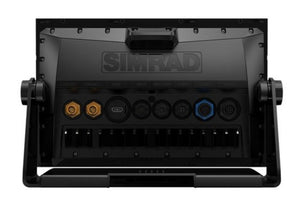 Back of Simrad and comes with mounting bracket. Ports for plug in's of wires. Good for Pontoons, skiffs, center consoles, yatchs, bay boats and more.