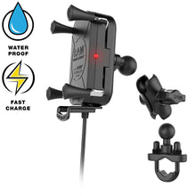 Load image into Gallery viewer, RAM Mount Tough-Charge 15W Waterproof Wireless Charging Motorcycle Mount [RAM-B-149Z-A-UN12W-V7M-1]

