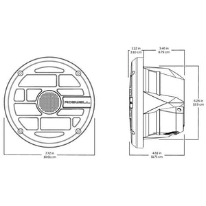 Roswell R Series 6.5 Marine Speakers - Anthracite Grille - 60W RMS  120W Peak Power [C920-1902]