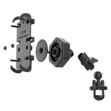 Load image into Gallery viewer, RAM Mount RAM Quick-Grip XL Phone Mount w/Vibe-Safe  U-Bolt Base - Short [RAM-B-149Z-A-PD4-462]
