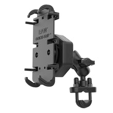 Load image into Gallery viewer, RAM Mount RAM Quick-Grip XL Phone Mount w/Vibe-Safe  U-Bolt Base - Short [RAM-B-149Z-A-PD4-462]
