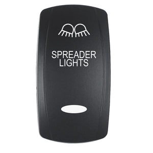 Pacer Actuator - 'SPREADER LIGHTS' f/V Series Contura Switches - Black - Laser Etched (Top/Bottom Light) [EV2LE-SPDR]