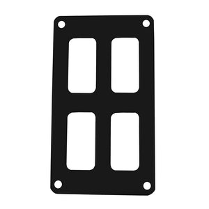 Pacer Switch Panel - 2 Switch  2 Row - 3" x 4.75" - Black Powder Coated Aluminum [PSC-22-BK]