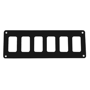 Pacer Switch Panel - 6 Switch  1 Row - 8" x 2.75" - Black Powder Coated Aluminum [PSC-61-BK]