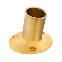 Load image into Gallery viewer, Whitecap Top Mount Flag Pole Socket - 1&quot; ID - Polished Brass [S-5002BC]
