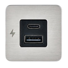 Load image into Gallery viewer, Scanstrut TILE USB-A/USB-C Interior Charging Socket - 12/24V - Stainless Steel Bezel [SC-TILE-11]
