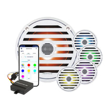 Load image into Gallery viewer, Aquatic AV ELITE 6.5&quot; RGB Speakers - White - Pair [EL423]
