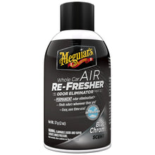 Load image into Gallery viewer, Meguiar&#39;s Whole Car Air Refresher Odor Eliminator - Black Chrome Scent [G181302]
