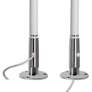 Scout 4' White VHF Antenna 3dB Stainless Steel Ferule w/5M RG-58 Includes PL-259 [PF AN NVHF00044T]