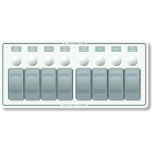 Load image into Gallery viewer, Blue Sea 8271 Water Resistant Panel - 8 Position - White - Horizontal Mount [8271]
