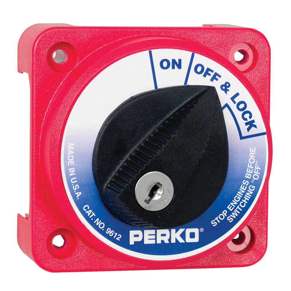 Perko 9612DP Compact Medium Duty Main Battery Disconnect Switch w/Key Lock [9612DP]