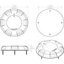 Load image into Gallery viewer, Lumitec Aurora LED Dome Light - White Finish - White/Red Dimming [101076]
