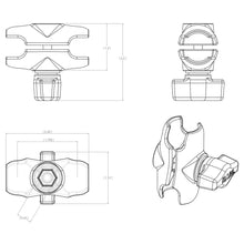 Load image into Gallery viewer, RAM Mount Short Double Socket Arm f/1&quot; Ball Bases [RAM-B-201U-A]
