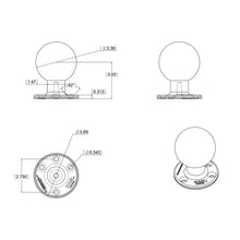 Load image into Gallery viewer, RAM Mount 3.68&quot; Round Base w/3-3/8&quot; E Size Ball [RAM-E-202U]
