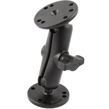 Load image into Gallery viewer, RAM Mount 1&quot; Ball Double Socket Arm w/2 2.5&quot; Round Bases - AMPS Hole Pattern [RAM-B-101U]
