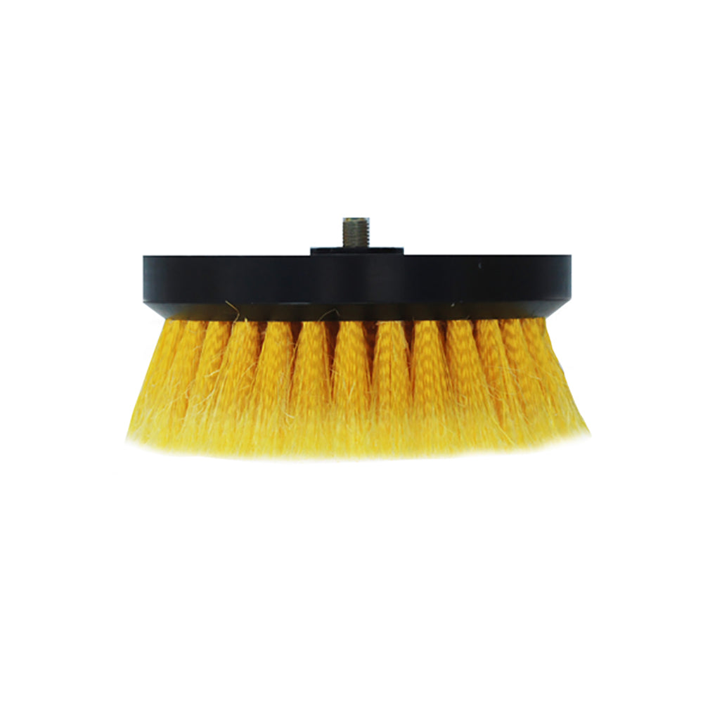 Shurhold 980 10 Inch Soft Bristle Brush, Deck Brush with Yellow Polystyrene Bristles  Soft, Yellow