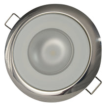 Load image into Gallery viewer, Lumitec Mirage - Flush Mount Down Light - Glass Finish/Polished SS Bezel - 2-Color White/Blue Dimming [113111]
