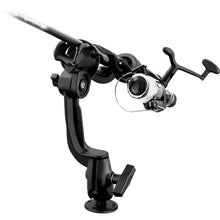 Load image into Gallery viewer, RAM Mount RAM-ROD 2000 Fishing Rod Holder w/RAM-ROD Revolution Ratchet/Socket System &amp; Round Flat Surface Base [RAM-114-RBU]
