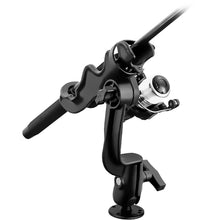 Load image into Gallery viewer, RAM Mount RAM-ROD 2000 Fishing Rod Holder w/RAM-ROD Revolution Ratchet/Socket System &amp; Round Flat Surface Base [RAM-114-RBU]
