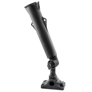 RAM Tough-Tube Fishing Rod Holder w/3" Length Spline Post, Combination Bulkhead/Flat Surface Base & Plunger [RAP-394-SSBMPU]