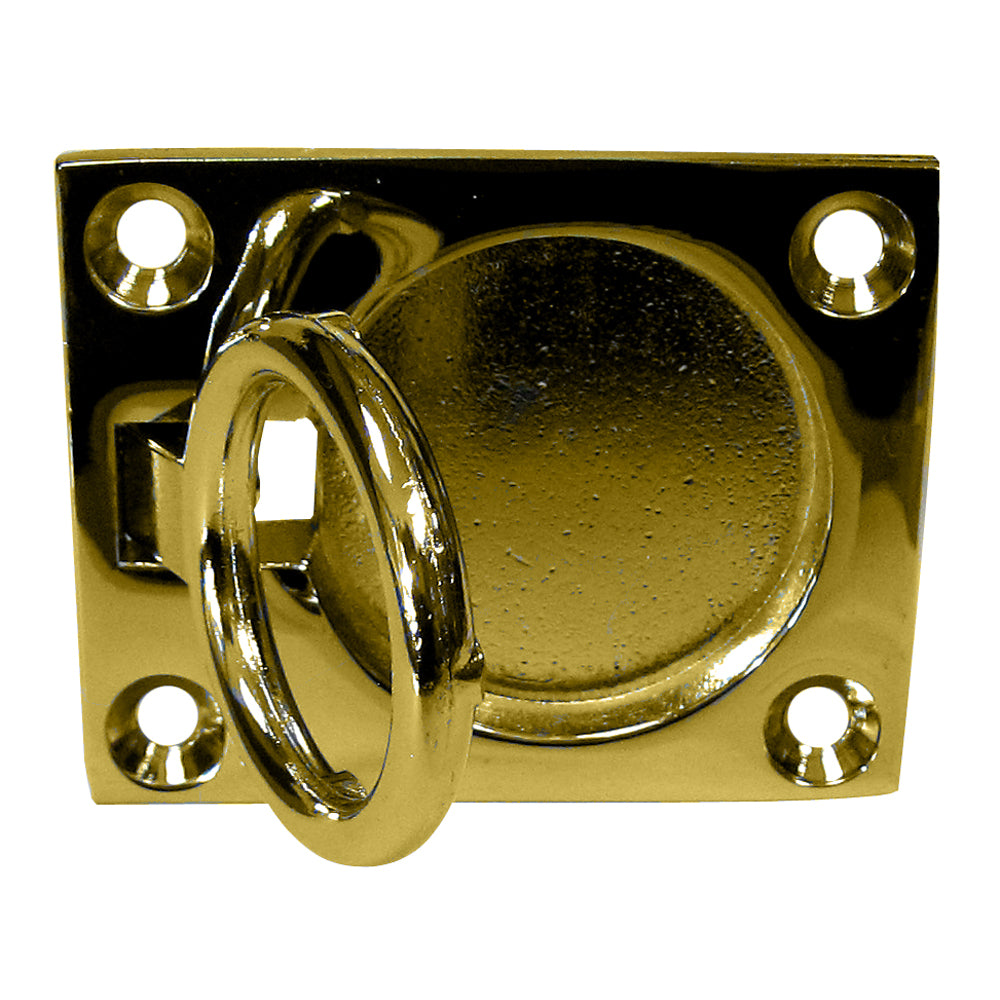 Whitecap Flush Pull Ring - Polished Brass - 2