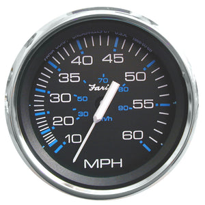 Faria Chesapeake Black 4" Speedometer - 60MPH (Pitot) [33704]