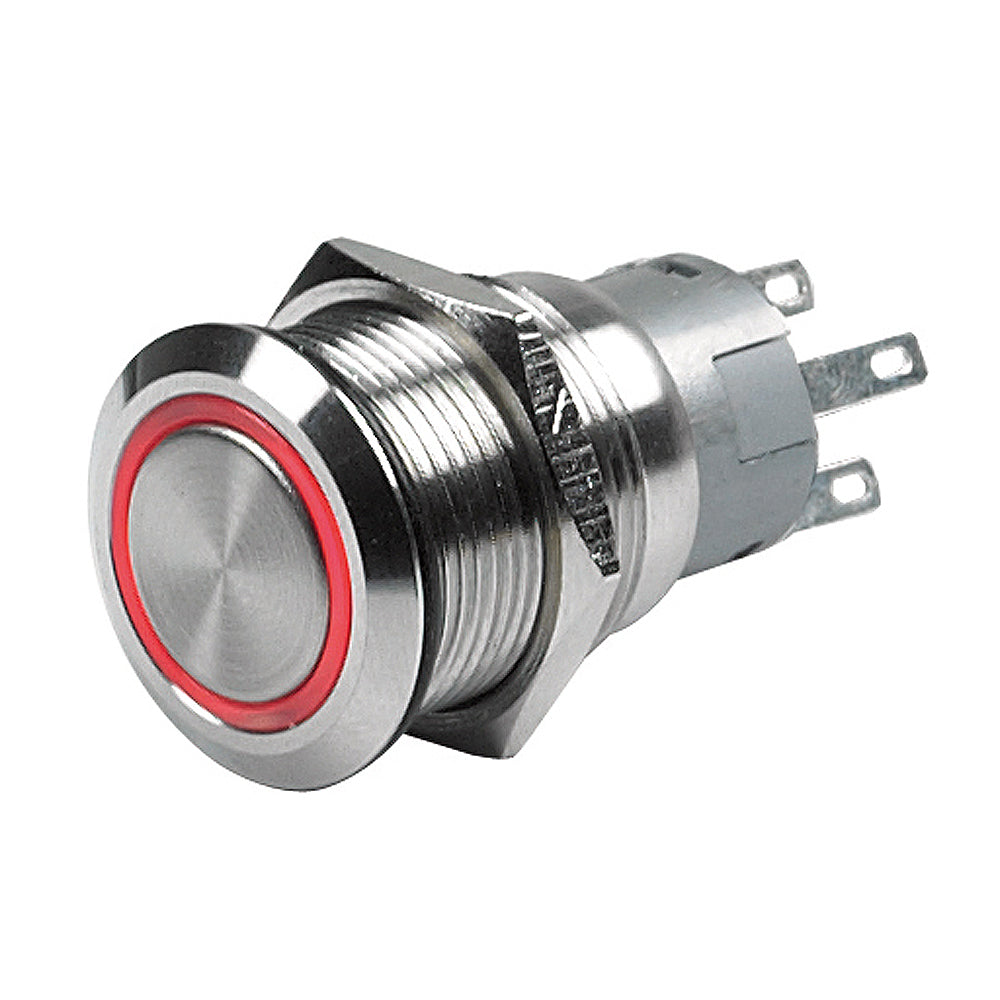 Marinco Push-Button Switch - 12V Momentary (On)/Off - Red LED [80-511-0002-01]