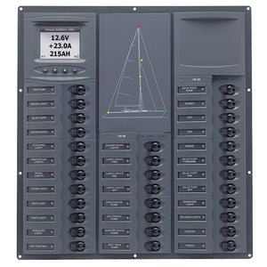 BEP Cruiser Series DC Circuit Breaker Panel w/Digital Meters 32SP DC12V [NC32Y-DCSM]