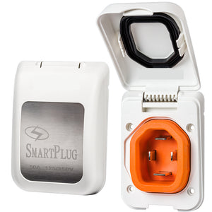 SmartPlug 50 AMP Male Non-Metallic Inlet Cover - White [BM50PW]