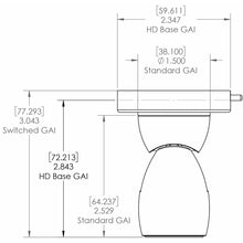 Load image into Gallery viewer, Lumitec GAI2 White Dimming/Red &amp; Blue Non-Dimming Heavy Duty Base - Brushed Housing [111800]
