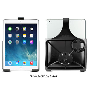 RAM Mount EZ-Rollr Model Specific Cradle w/Round Base Adapter for the iPad 5th Generation, Apple iPad Air 1-2  iPad Pro 9.7 [RAM-B-202-AP17U]