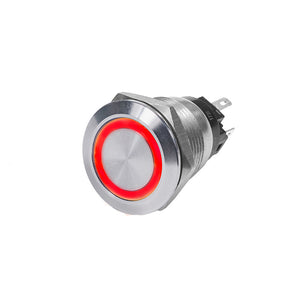 Blue Sea 4162 SS Push Button Switch - Off-On - Red - 10A [4162]