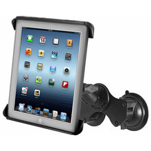 Load image into Gallery viewer, RAM Mount Double Twist-Lock Suction Cup Mount w/Tab-Tite Universal Spring Loaded Cradle f/Apple iPad 1-4 w/or w/o Light Duty Case [RAM-B-189-TAB3U]
