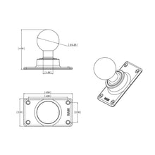 Load image into Gallery viewer, RAM Mount 50mm x 100mm Half VESA Plate Adapter w/D Size 2.25&quot; Ball [RAM-D-243U]
