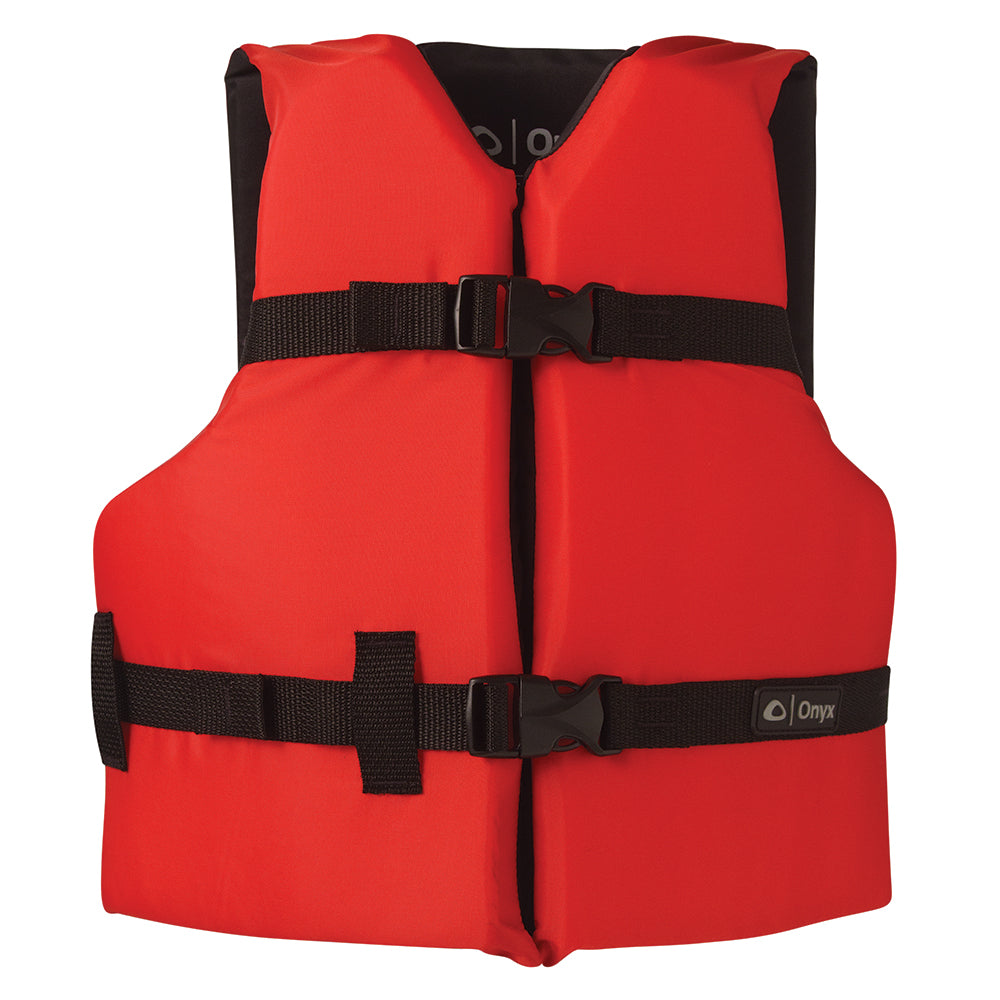 Onyx Nylon General Purpose Life Jacket - Youth 50-90lbs - Red [103000-100-002-12]