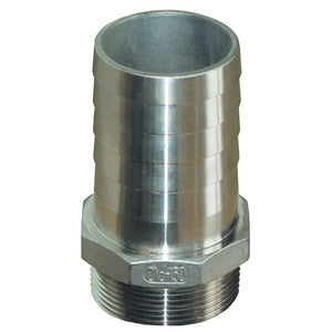 GROCO 1-1/4"" NPT x 1-1/4" ID Stainless Steel Pipe to Hose Straight Fitting [PTH-1250-S]