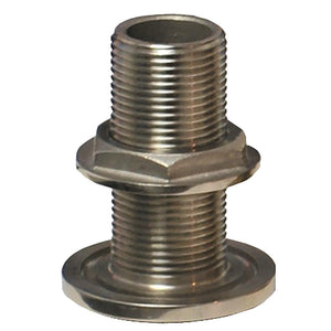 GROCO 1-1/2" NPS NPT Combo Stainless Steel Thru-Hull Fitting w/Nut [TH-1500-WS]