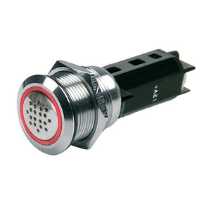 BEP 12V Buzzer w/Red LED Warning Light - Stainless Steel [80-511-0009-00]