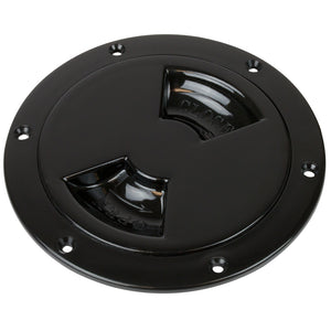 Sea-Dog Quarter-Turn Smooth Deck Plate w/Internal Collar - Black - 8" [336385-1]