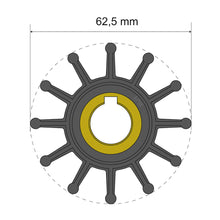 Load image into Gallery viewer, Albin Group Premium Impeller Kit 62.5 x 16 x 22.4mm - 12 Blade - Key Insert [06-01-015]
