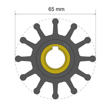 Load image into Gallery viewer, Albin Group Premium Impeller Kit 65 x 15.8 x 41.5mm - 12 Blade - Key Insert [06-01-018]
