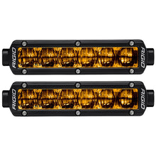 Load image into Gallery viewer, RIGID Industries 6&quot; SR-Series SAE Compliant Fog Light - Black w/Yellow Light [906704]

