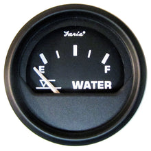 Load image into Gallery viewer, Faria Euro Black 2&quot; Tank Level Gauge - Potable Water [12830]
