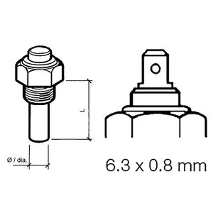 Veratron Engine Oil Temperature Sensor - Single Pole, Common Ground - 50-150C/120-300F - 6/24V - M14 x 1.5 Thread [323-801-004-002N]