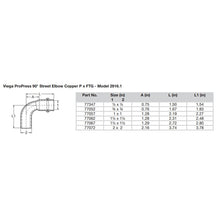 Load image into Gallery viewer, Viega ProPress 3/4&quot; - 90 Copper Elbow - Street/Press Connection - Smart Connect Technology [77052]
