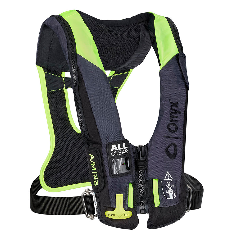 Onyx Impulse A/M 33 All Clear w/Harness Auto/Manual Inflatable Life Jacket - Grey [134300-701-004-21]