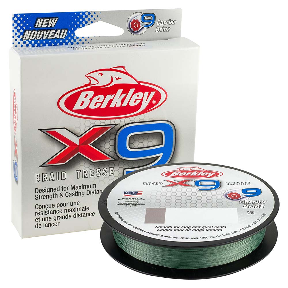 Berkley x9 Braid Low-Vis Green - 80lb - 164 yds - X9BFS80-22 [1486819]