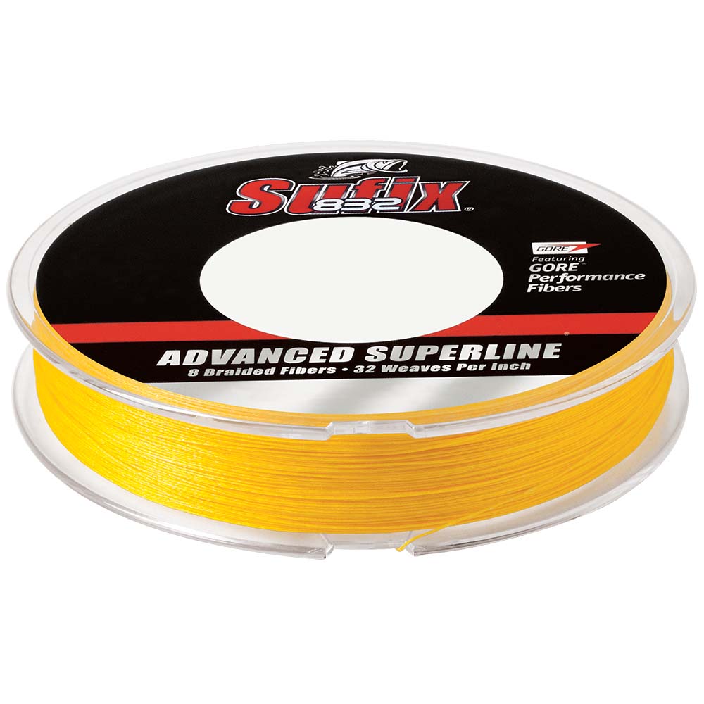 Sufix 832 Advanced Superline Braid - 30lb - Hi-Vis Yellow - 300 yds [660-130Y]