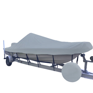 Carver Sun-DURA Styled-to-Fit Boat Cover f/22.5 V-Hull Center Console Shallow Draft Boats - Grey [71222S-11]