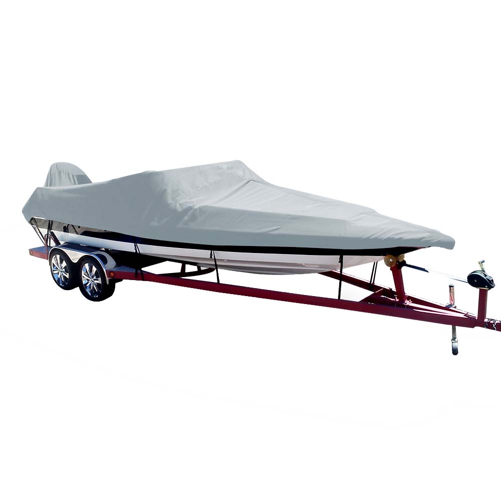 Carver Poly-Flex II Styled-to-Fit Boat Cover f/17.5 Ski Boats with Low Profile Windshield - Grey [74017F-10]